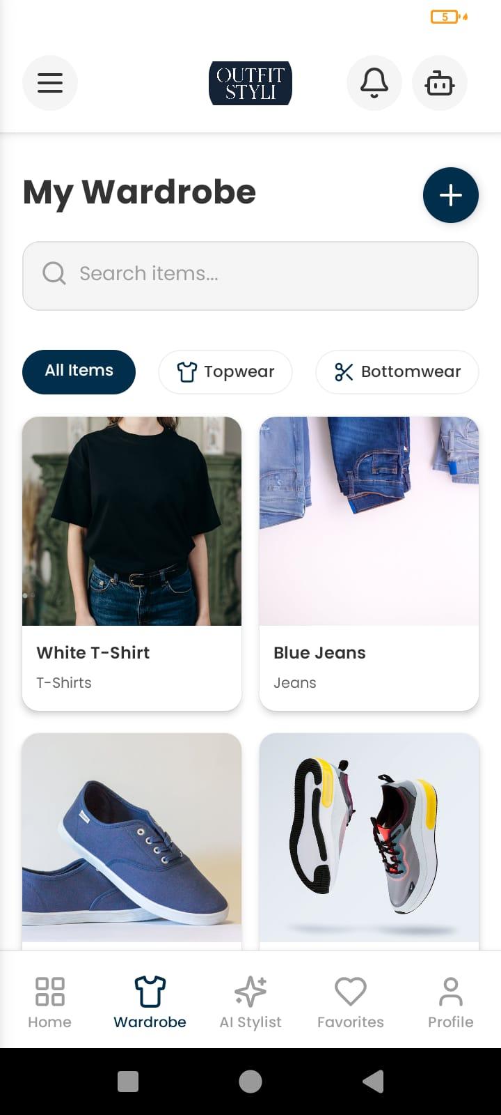 My Wardrobe Mobile App